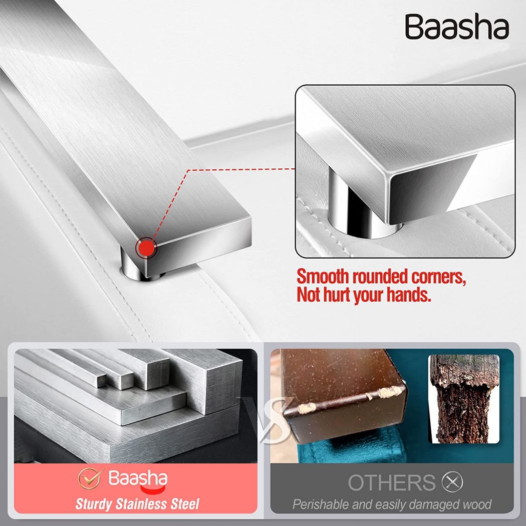 Heavy Duty Steel Frame Stylist Salon Chair White 